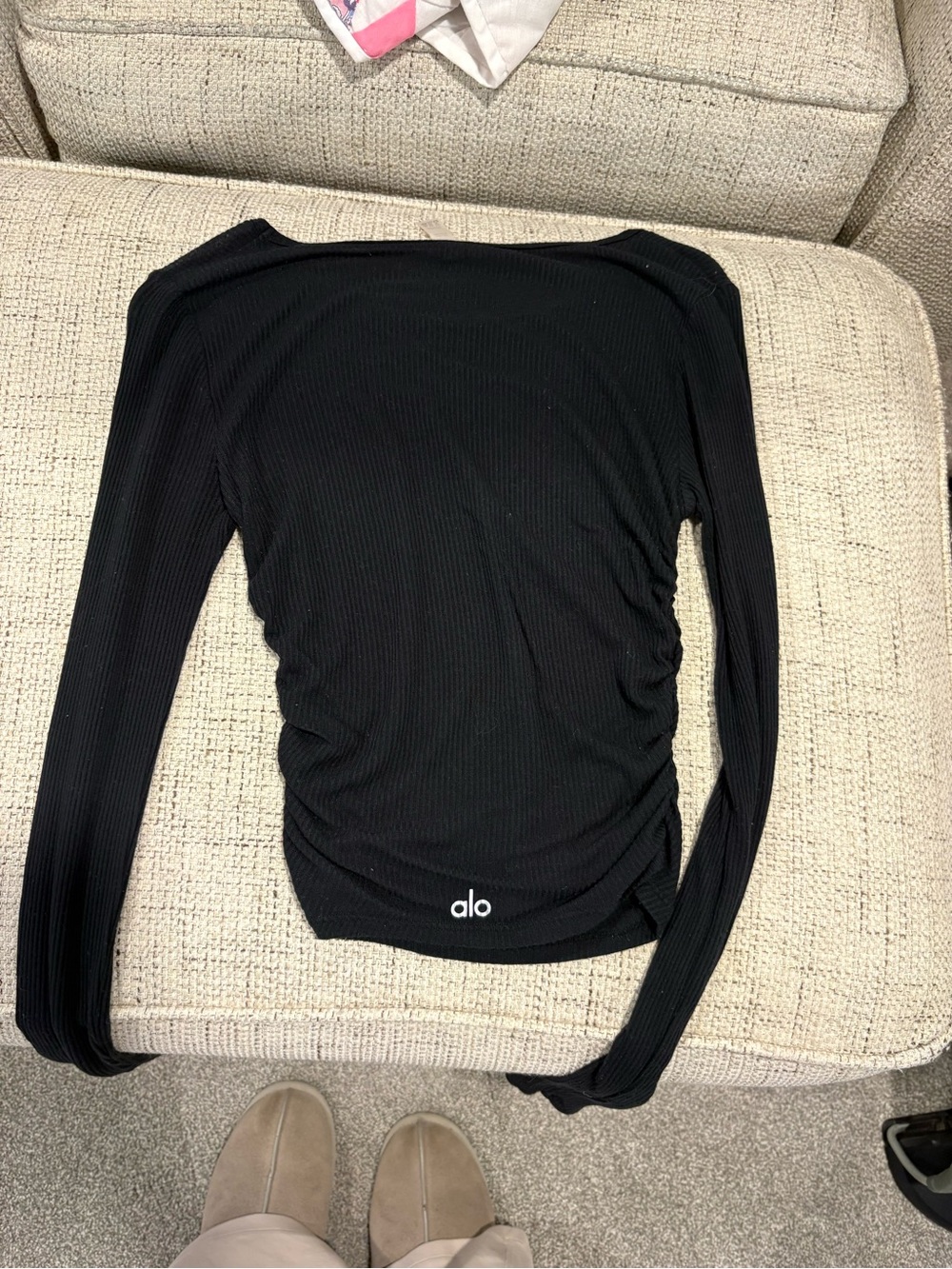 Alo Long Sleeve Ribbed Tee - Picture 2 of 3